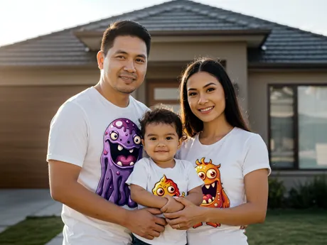 Lustiger Familien-Dresscode.
